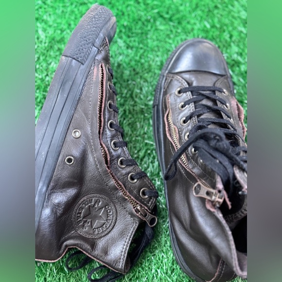 Men's‎ Unisex High-Top Leather Sneakers Size M-7 W-9 - Picture 3 of 8